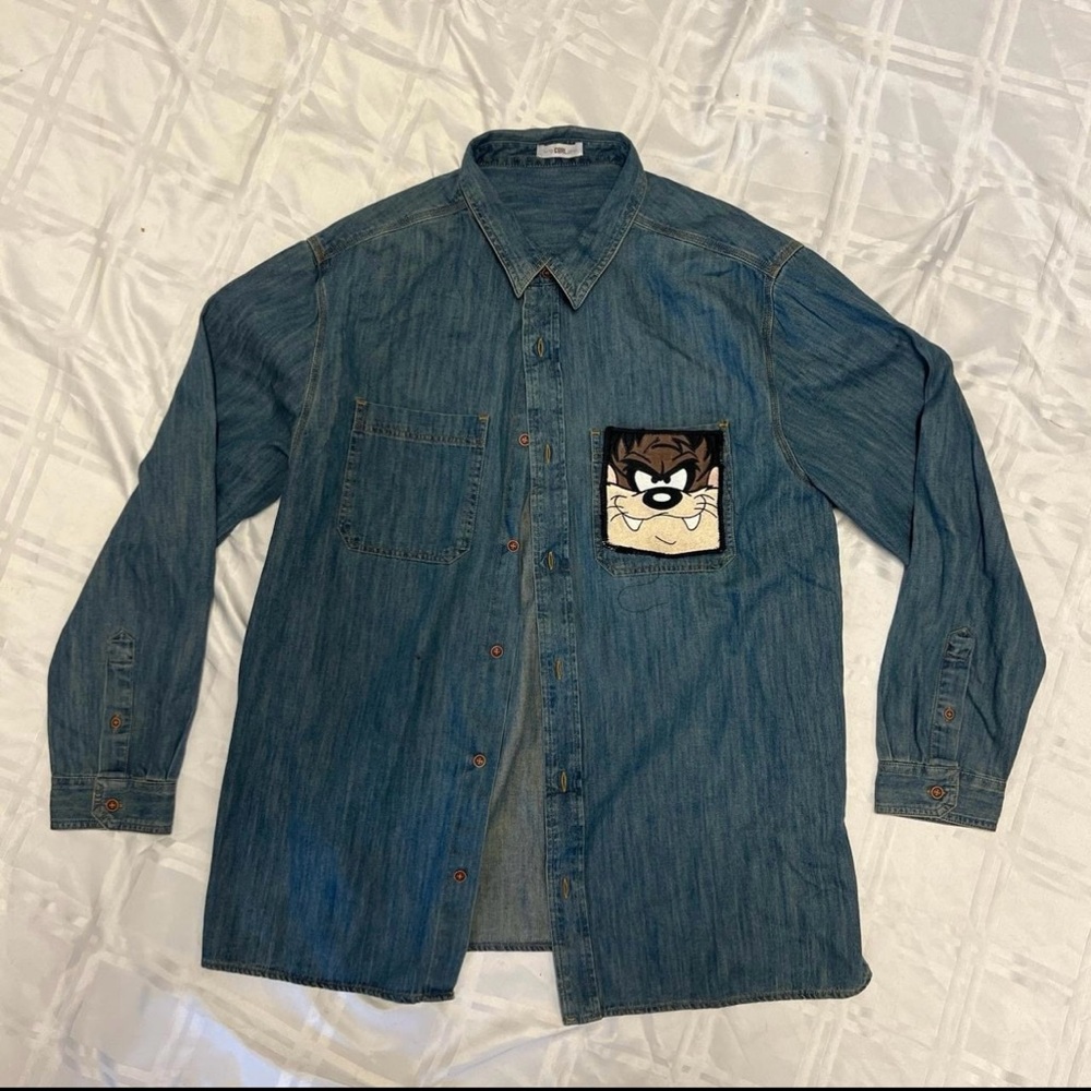 Denim embroidered shirt
